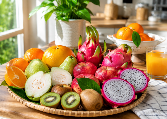 Các loại trái cây theo mùa giàu vitamin và chất xơ tự nhiên