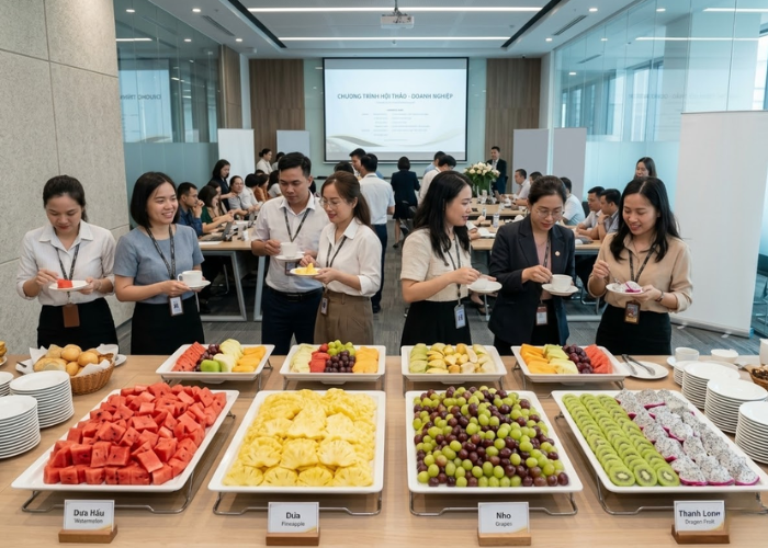 Menu teabreak hoa quả &ndash; Gợi &yacute; thực đơn tr&aacute;i c&acirc;y cho hội thảo v&agrave; sự kiện