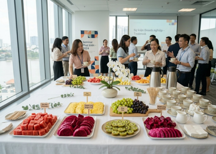 Combo teabreak hoa quả &ndash; Khay hoa quả gọt sẵn cho hội thảo v&agrave; sự kiện
